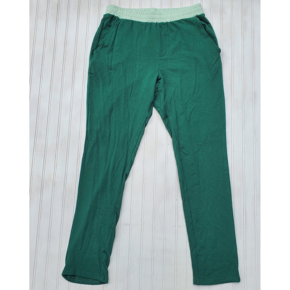 Eubi Bamboo Cotton Sweatpants Mens Large Forest Green Mint Joggers Drawstring